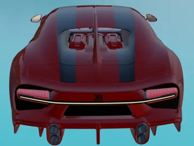 buggati chiron 3D model