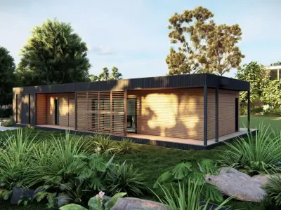 Forest villa-Casa Scene-Modern Villa 3D model