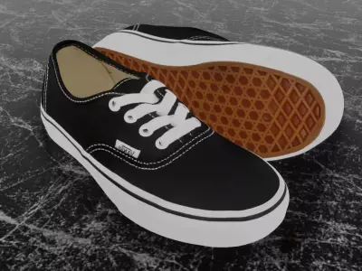 VANS AUTHENTIC UNISEX OLD SKOOL 3D SHOES Low-poly 3D model