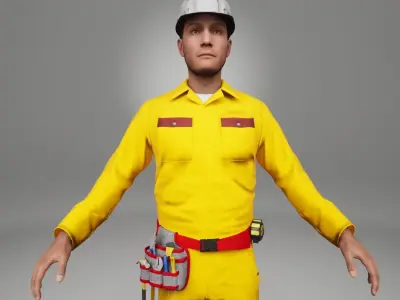 Worker Uniform Mechanic with Tools 3D Model 3D model