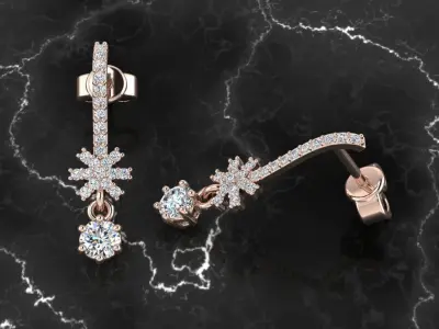 Jewelry Earring 3D print model