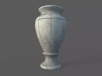 Low Poly Roman Vase decoration Low-poly 3D model