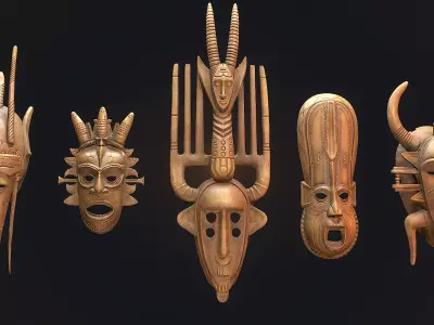 African tribal mask collection 2