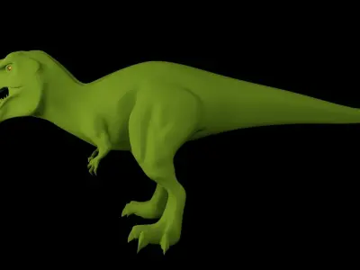 LowPoly Animated T-Rex Low-poly 3D model