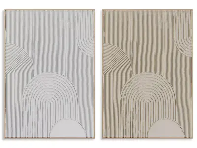 Abstract Painting Frame set 3D model 208