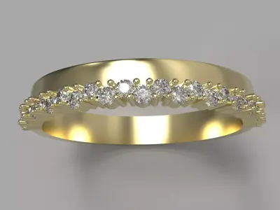 engagement gold ring 3dmodel 3D print model