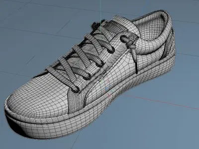 Black Sneaker 3d model  with texture  3D model
