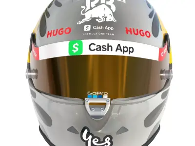 F1 Daniel Riccardo Helmet 2024 3D model