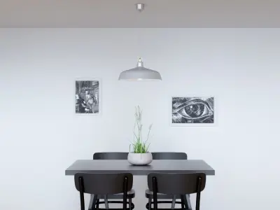 Pendant Light With Three Different Color Options Low-poly 3D model