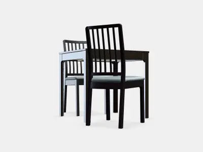 EKEDALEN - EKEDALEN Table and 2 chairs 1 Low-poly 3D model