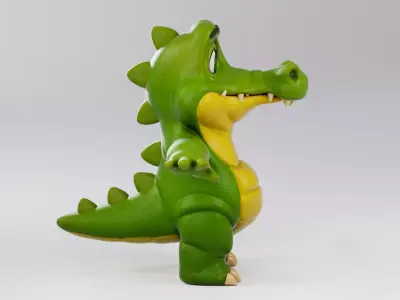 Cartoon Crocodile Low-poly 3D model buy