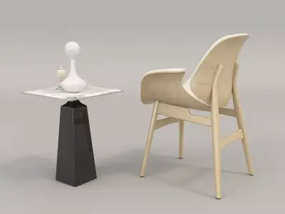 Modern Coffee Table and Chair 3D model