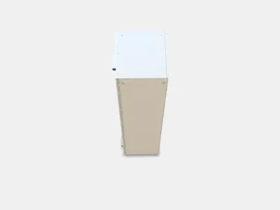 PAX Add-on corner unit with 4 shelves 1 Low-poly 3D model