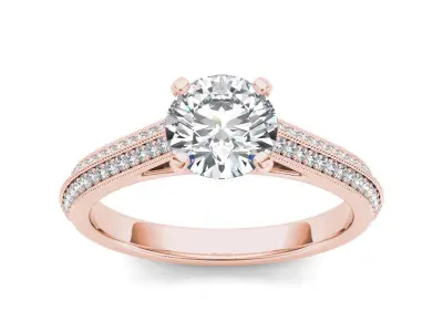 Solitaire ring model 3D print model 13