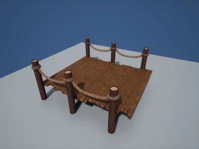 Bridge Riot Style Low-poly 3D model