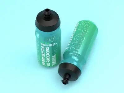 Sport Bottle 3D Packaging 3D model