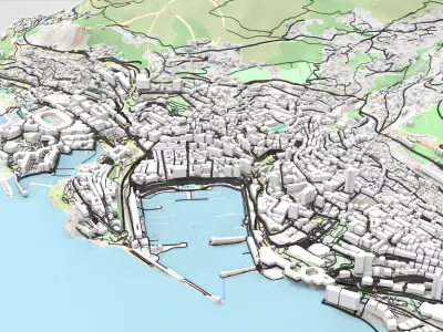 Cityscape Monaco  3D model