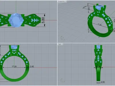 ring code 136 3D print model