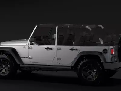 Jeep Wrangler Unlimited Willys Wheeler JK 2017 3D model