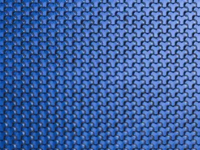Sci-fi Geometric Blue Metal PBR Seamless Texture