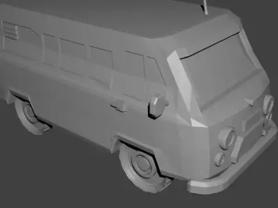 Minibus van 3D model