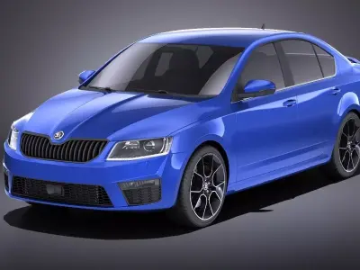 Skoda Octavia RS sedan 2015 VRAY 3D model
