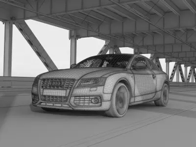 Audi A5 Coupe White 3D model