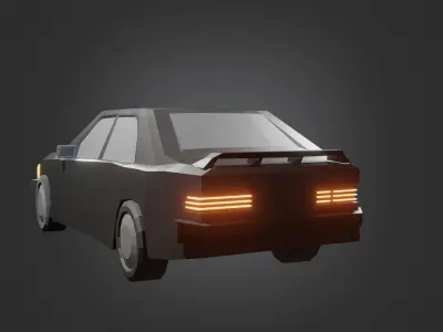  e190 W201 low-poly car game-ready Low-poly 3D model