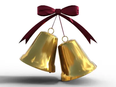 Christmas Bell Pack Low-poly 3D model