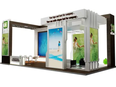 Booth Exhibition Stand a613 3D model