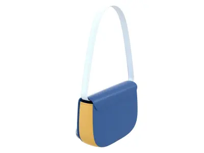 Diesel 1DR logo-plaque Bag Blue Low-poly 3D model