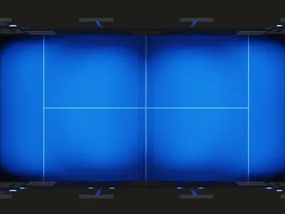 Padel court Free 3D model