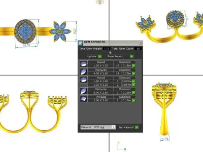 FASION  RING 3D model 8