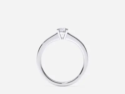 ZDR0197 solitaire diamond engagement ring gold 3D print model