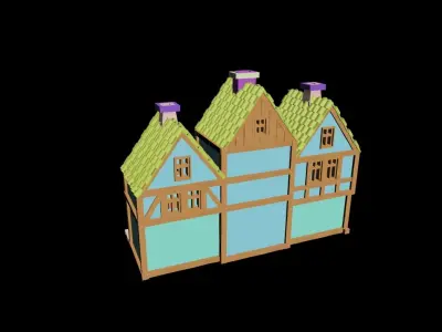 Medieval House 46 3D print model 3D model