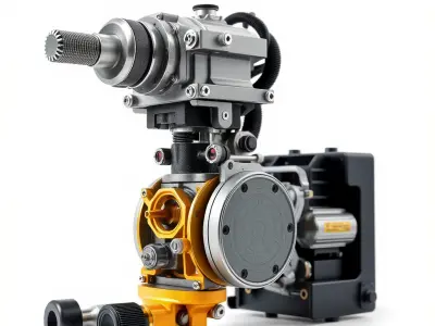 Industrial Gearbox Model Pack Low-poly 3D model