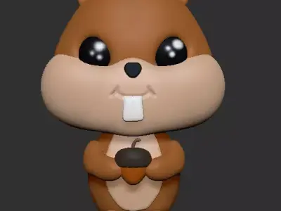 Cute Squirrel  3D print model