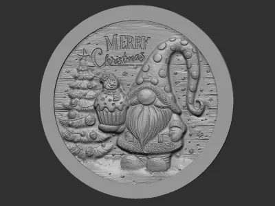gnome christmas decor 3D print model