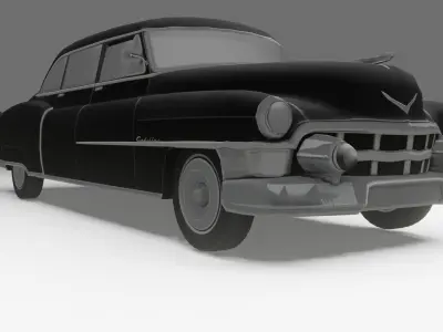 3D Low Poly - Cadillac 75 Sedan Model Low-poly 3D model