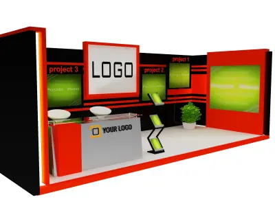 Booth Exhibition Stand a419b 3D model