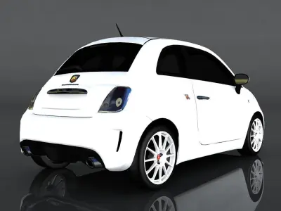 Fiat 500 Abarth Esseesse Low-poly 3D model