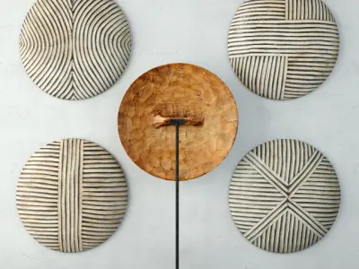 Zulu Round Shields 1 3D model