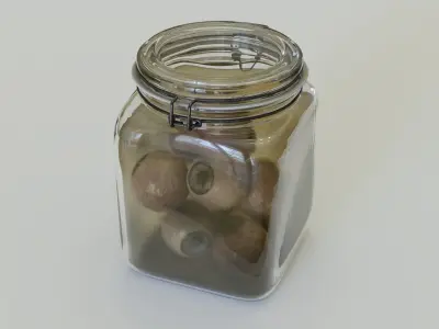 Eyeball Jar Low-poly 3D model