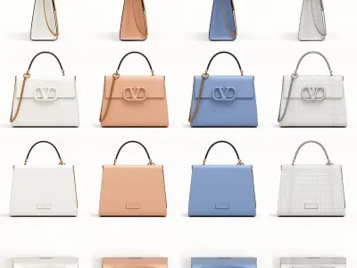 Valentino Garavani Small VSling Light Tones Handbag Low-poly 3D model