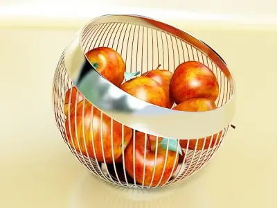 Photorealistic Fruits Basket Collection 3D model