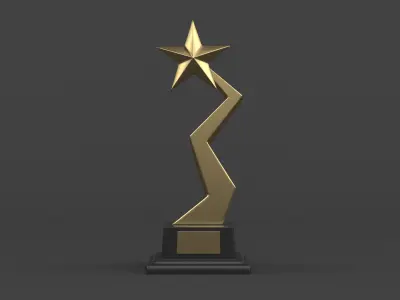 Gold Trophy Cups 3D model purchase