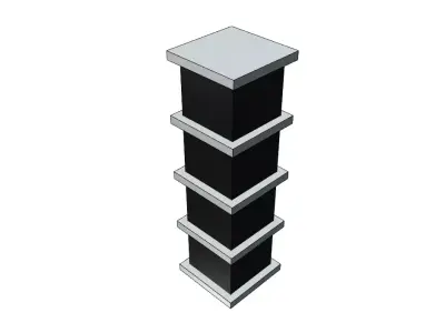 Granite Pillar 3d Model in stl file Low-poly 3D model