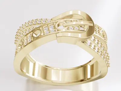 Jewelry Diamond Ring Model RG27 Free 3D print model