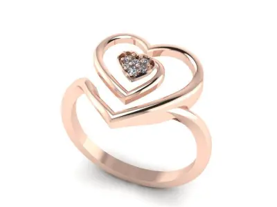 Jewelry Diamond Ring 3D Print Model  3D print model 6