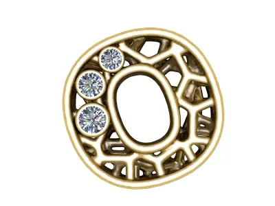 SIMPLE ALPHABET O PENDANT 3D PRINTABLE MODEL  3D print model